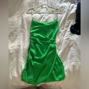 green gauge 81 silk mini dress